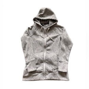 Under Armour Storm 1 Women’s Gray Full Zip Hoodie Fleece-Lined Size M Pockets